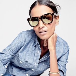J. Crew Betty Tortoise Frame Sunglasses